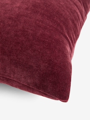 Berry Red Loxley Velvet 50 x 50cm Knife Edge Cushion - Image 5 of 5