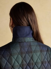 Joules Quinn Blackwatch Showerproof Diamond Quilted Coat - Image 12 of 13