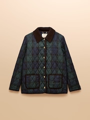 Joules Quinn Blackwatch Showerproof Diamond Quilted Coat - Image 13 of 13