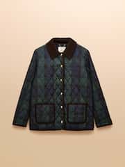 Joules Quinn Blackwatch Showerproof Diamond Quilted Coat - Image 14 of 14