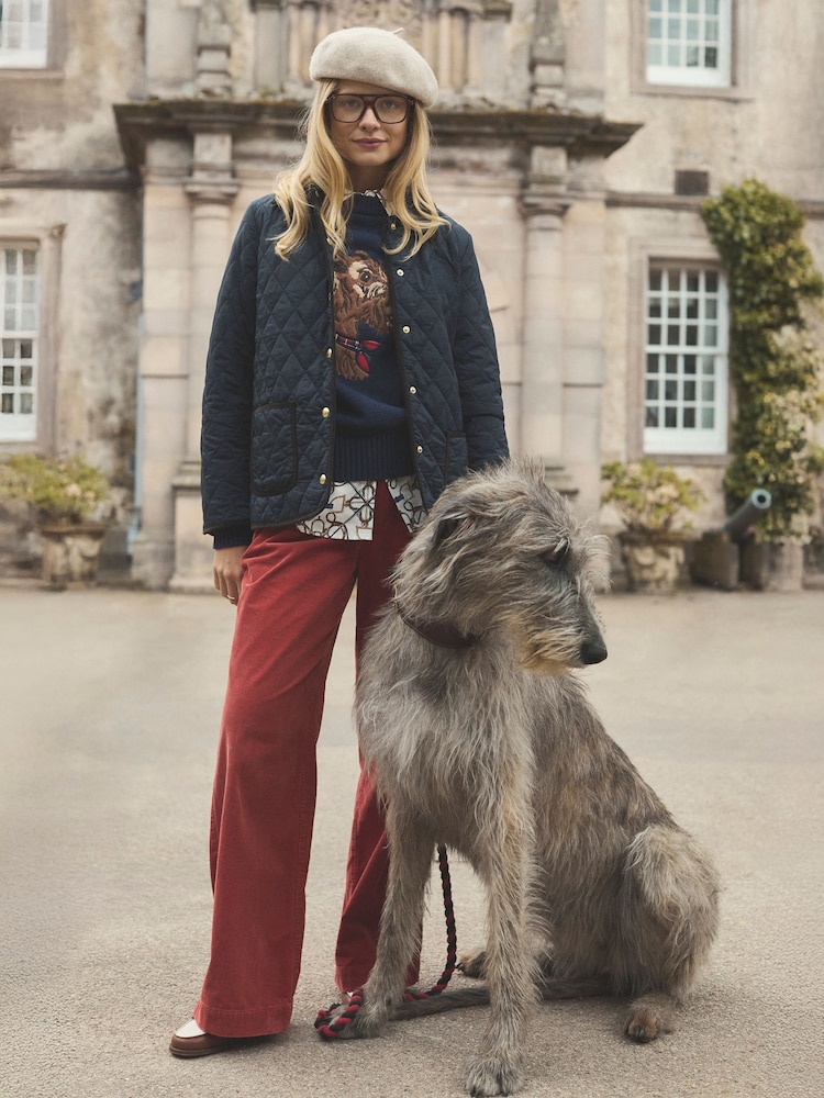 Joules Quinn Blackwatch Showerproof Diamond Quilted Coat - Image 2 of 13