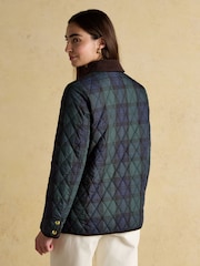 Joules Quinn Blackwatch Showerproof Diamond Quilted Coat - Image 4 of 13