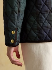 Joules Quinn Blackwatch Showerproof Diamond Quilted Coat - Image 6 of 13