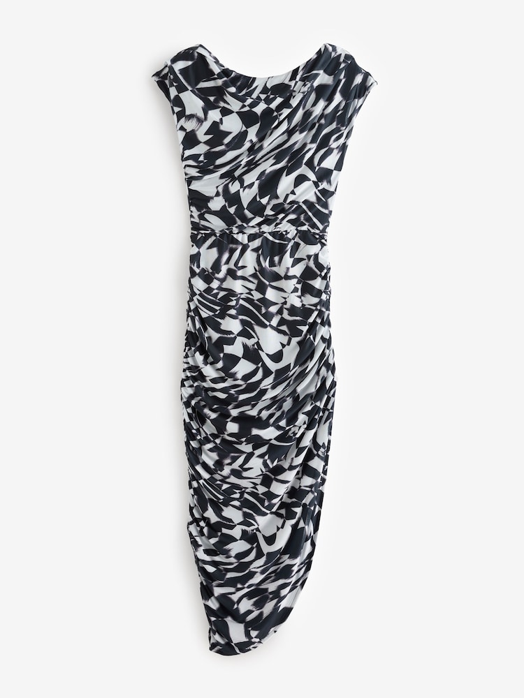 Jolie Moi Black Lois Off Shoulder Bodycon Dress - Image 8 of 8