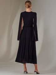 Jolie Moi Navy Amira Cape Maxi Dress - Image 2 of 7