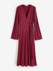 Jolie Moi Red Amira Cape Maxi Dress - Image 7 of 7