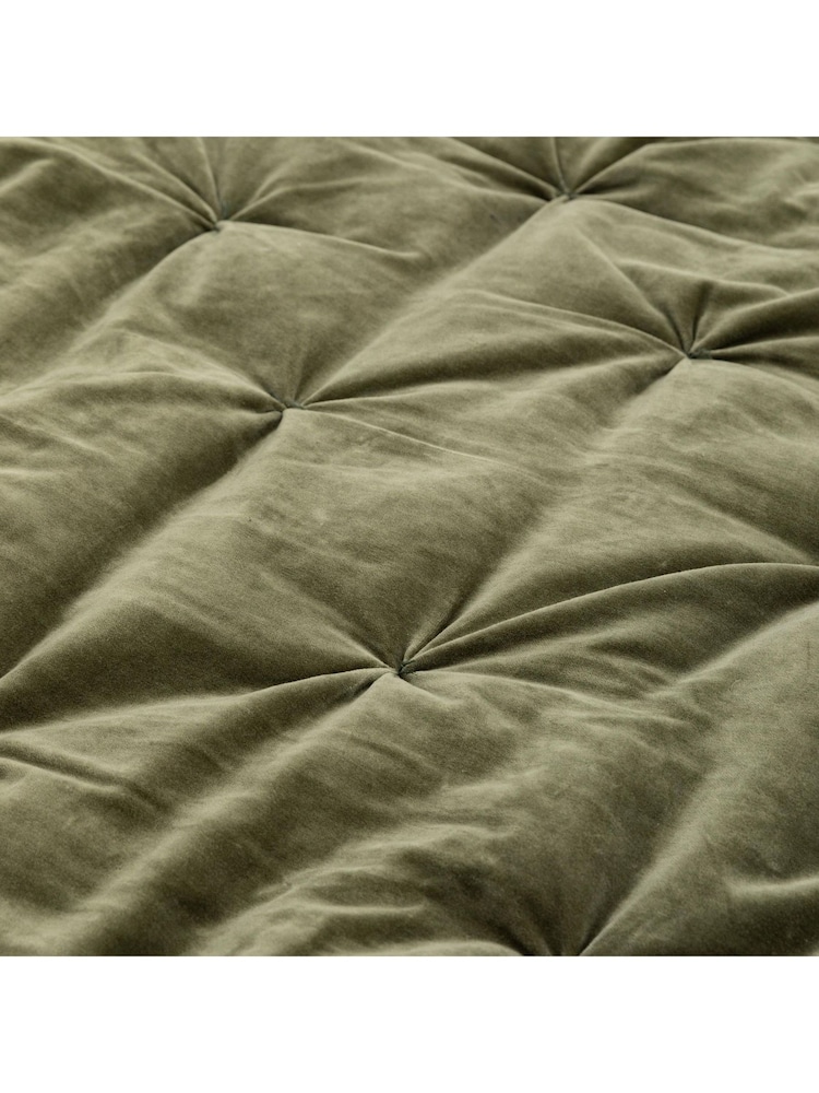 Gallery Home Green Opulent Velvet 100% Cotton Bedspread - Image 2 of 3