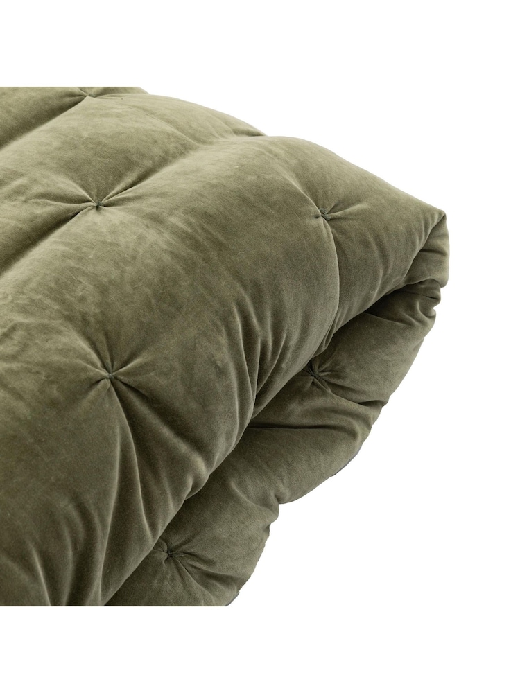 Gallery Home Green Opulent Velvet 100% Cotton Bedspread - Image 3 of 3