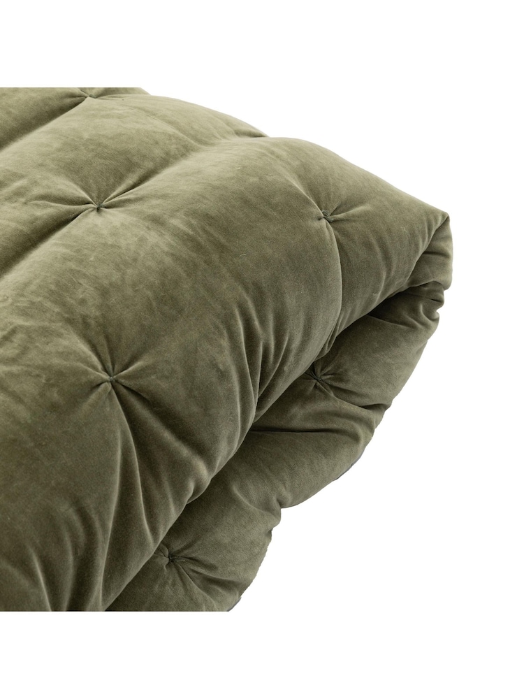 Gallery Home Green Opulent Velvet 100% Cotton Bedspread - Image 6 of 6 Gallery Home Green Opulent Velvet 100% Cotton Bedspread - Image 6 of 6