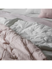 Gallery Home Pink Stitch 100% Cotton Bedspread - Image 3 of 4