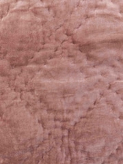 Gallery Home Pink Quilted 100% Cotton Velvet Bedspread - Image 7 of 7