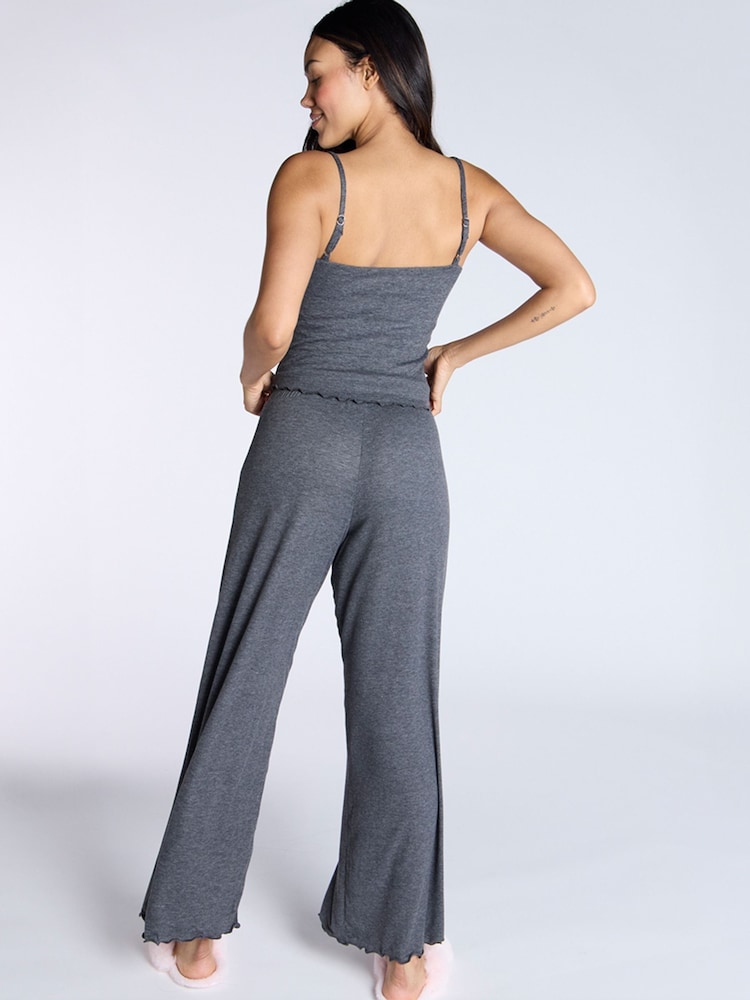 رمادي - Boux Avenue Rib Mono Heart Cami & Pants Pyjamas Set - صورة 2 من 5