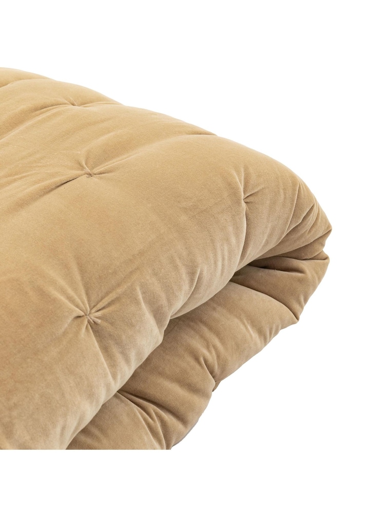 Gallery Home Sand Opulent Velvet 100% Cotton Bedspread - Image 2 of 3 Gallery Home Sand Opulent Velvet 100% Cotton Bedspread - Image 2 of 3