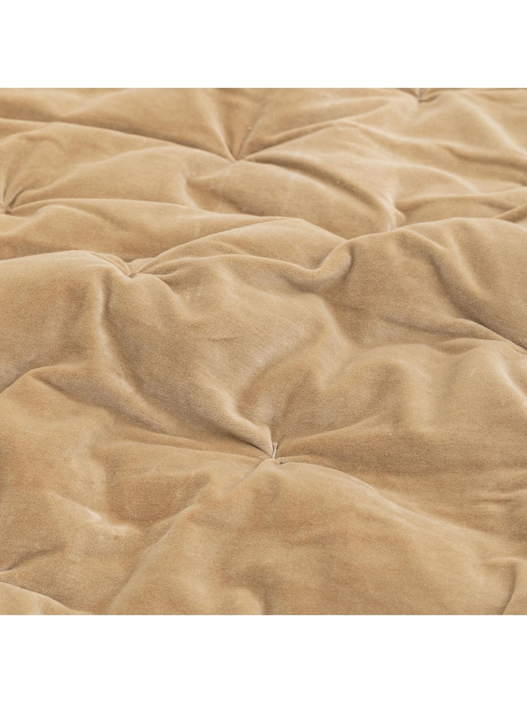 Gallery Home Sand Opulent Velvet 100% Cotton Bedspread - Image 3 of 3 Gallery Home Sand Opulent Velvet 100% Cotton Bedspread - Image 3 of 3