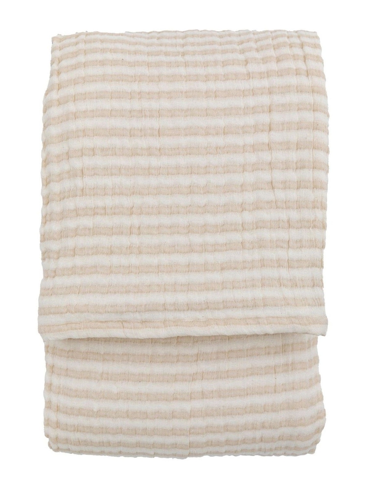 Gallery Home Natural Stripe Textured Bedspread - Image 3 of 3 Gallery Home Natural Stripe Textured Bedspread - Image 3 of 3