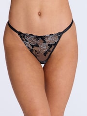 Черные трусы с цветочным принтом Boux Avenue Rosalinda - Изображение 1 из 2