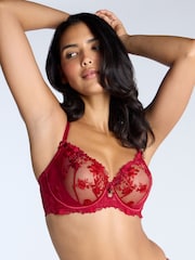 Boux Avenue Red Romanza Lace Balcony Bra - Image 1 of 2