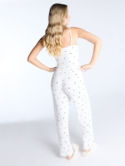 أبيض - Boux Avenue Rib Mono Heart Cami & Pants Pyjamas Set - صورة 3 من 6