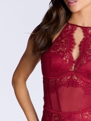 Boux Avenue Red Valentines Merida Lace & Mesh Body - Image 3 of 6