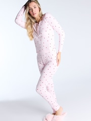 وردي - حزمة بيجامة طويلة Henleys مضلعة بتصميم فراولة من Boux Avenue - صورة 2 من 6