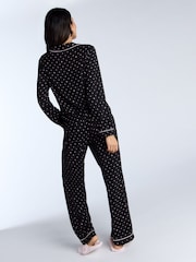 Boux Avenue Black Modal Heart Long Pyjamas Set - Imagen 2 de 5