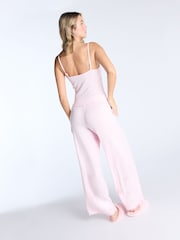 وردي - Boux Avenue Rib Mono Heart Cami & Pants Pyjamas Set - صورة 4 من 5