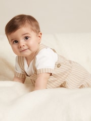Reiss Sage Striped Dungarees Set - Imagen 1 de 4