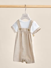 Reiss Sage Striped Dungarees Set - Imagen 3 de 4