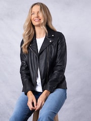 Черный - Байкерская куртка Lakeland Leather Knotts - Изображение 1 из 9