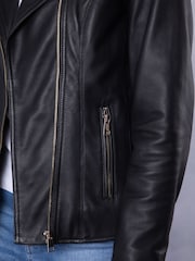 Черный - Байкерская куртка Lakeland Leather Knotts - Изображение 4 из 9