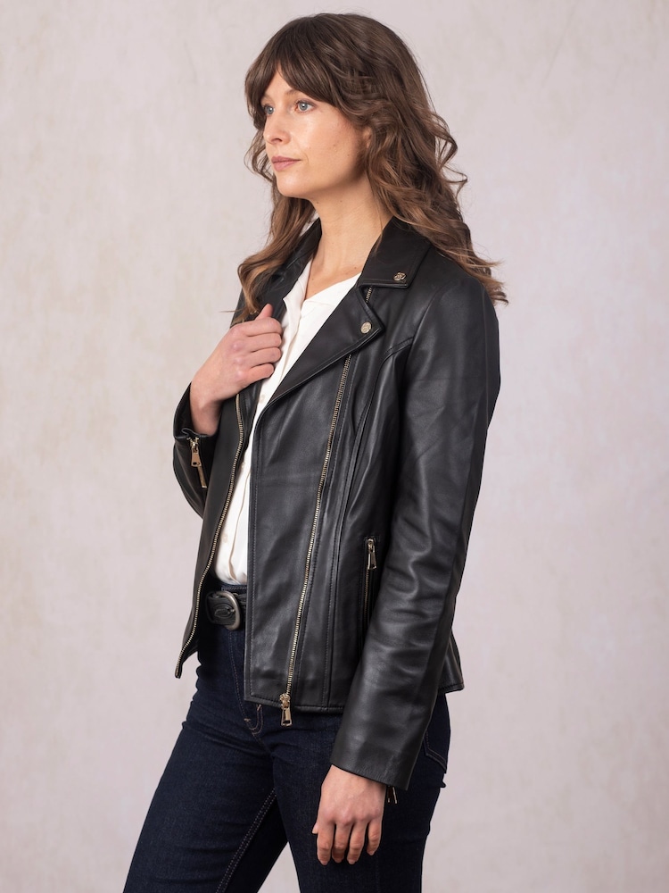 Lakeland Leather Black Knotts Biker Jacket - Image 6 of 6