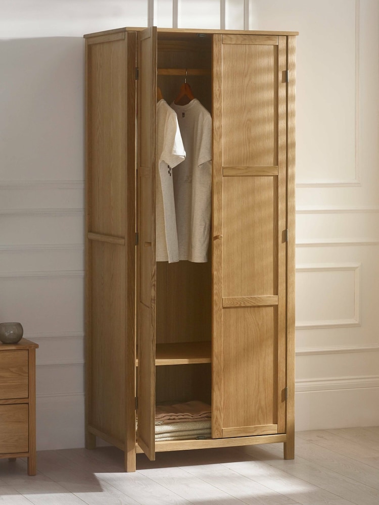Julian Bowen Oak Coxmoor Double Wardrobe - Image 10 of 10