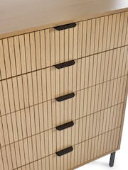 Julian Bowen Beige Sia Drawer 5 Drawer Chest - Image 8 of 8