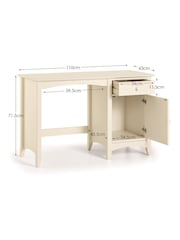 Julian Bowen Stone White Cameo Desk - Image 4 of 4