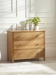Julian Bowen Oak Coxmoor Drawer 3 Drawer Chest - Image 1 of 10
