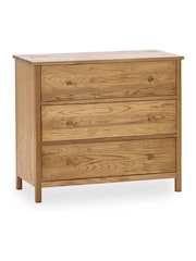 Julian Bowen Oak Coxmoor Drawer 3 Drawer Chest - Image 10 of 10