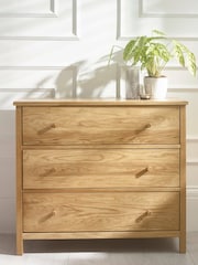 Julian Bowen Oak Coxmoor Drawer 3 Drawer Chest - Image 2 of 10