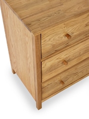 Julian Bowen Oak Coxmoor Drawer 3 Drawer Chest - Image 6 of 10