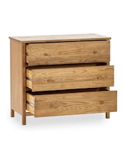Julian Bowen Oak Coxmoor Drawer 3 Drawer Chest - Image 8 of 10