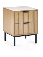 Julian Bowen Beige Sia 2 Drawer Bedside - Image 2 of 8