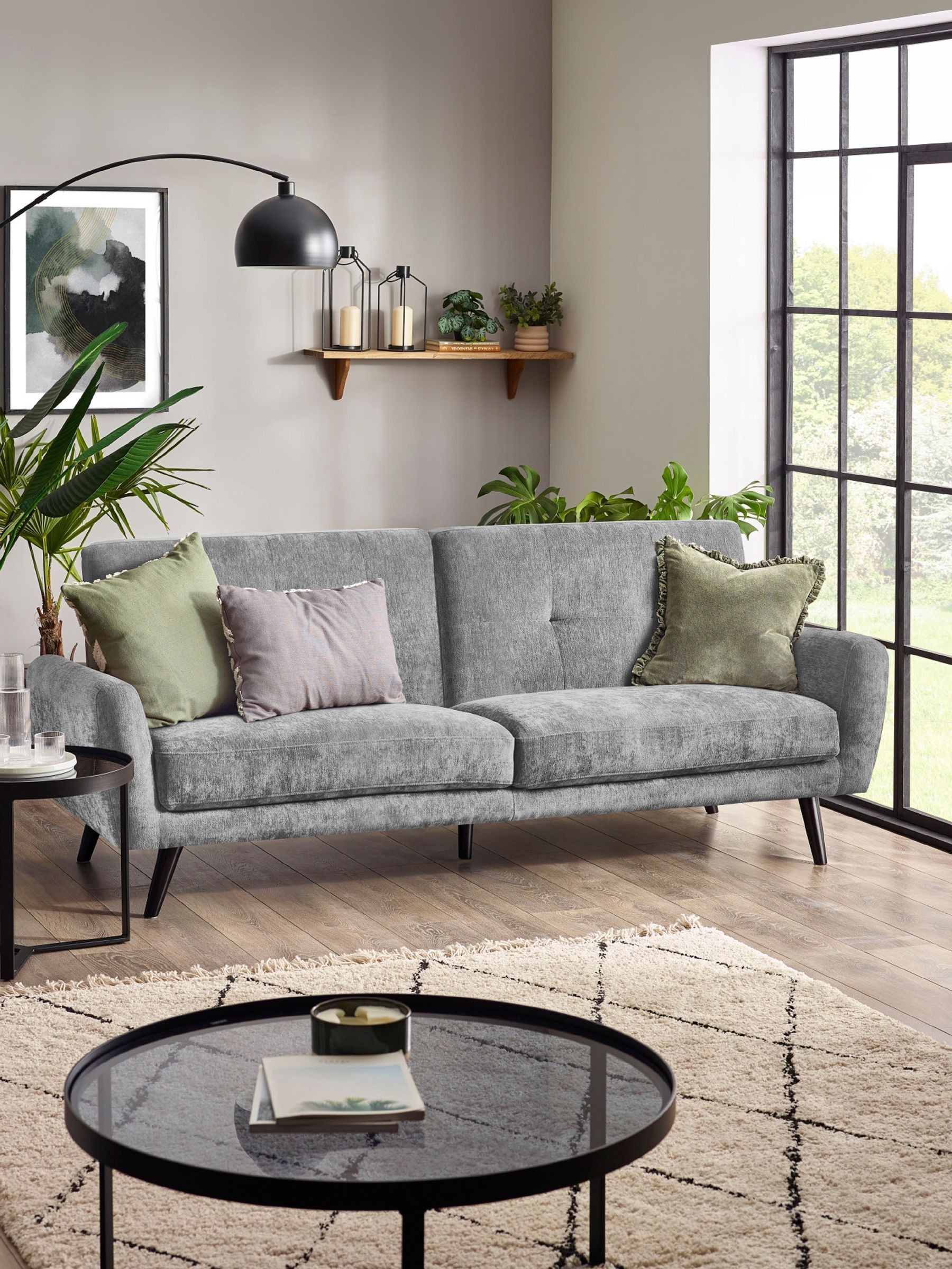 Julian Bowen Monza 2 Seater Dove Fabric Sofa Bed - Image 6