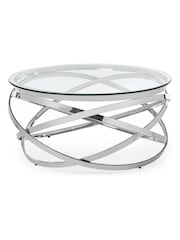 Julian Bowen Silver or Clear Vienna Coffee Table - Image 2 of 7