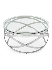 Julian Bowen Silver or Clear Vienna Coffee Table - Image 4 of 7