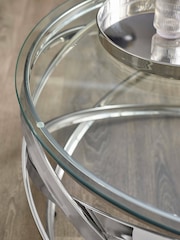 Julian Bowen Silver or Clear Vienna Coffee Table - Image 5 of 7