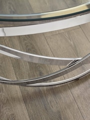 Julian Bowen Silver or Clear Vienna Coffee Table - Image 6 of 7