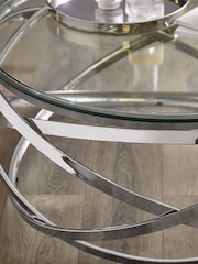 Julian Bowen Silver or Clear Vienna Coffee Table - Image 7 of 7