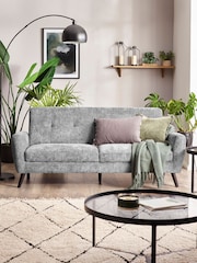 Julian Bowen Grey Monza 3 Seater Sofa - Image 1 of 10
