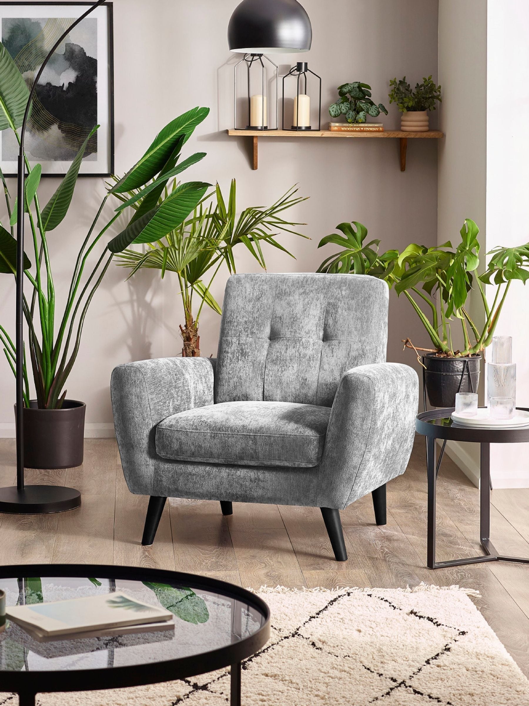 Julian Bowen Unisex Grey Monza Chair