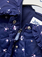 JoJo Maman Bébé Blue Quilted Jacket - Image 4 of 5