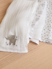 JoJo Maman Bébé 5-Pack Embroidered Muslins - Image 3 of 3